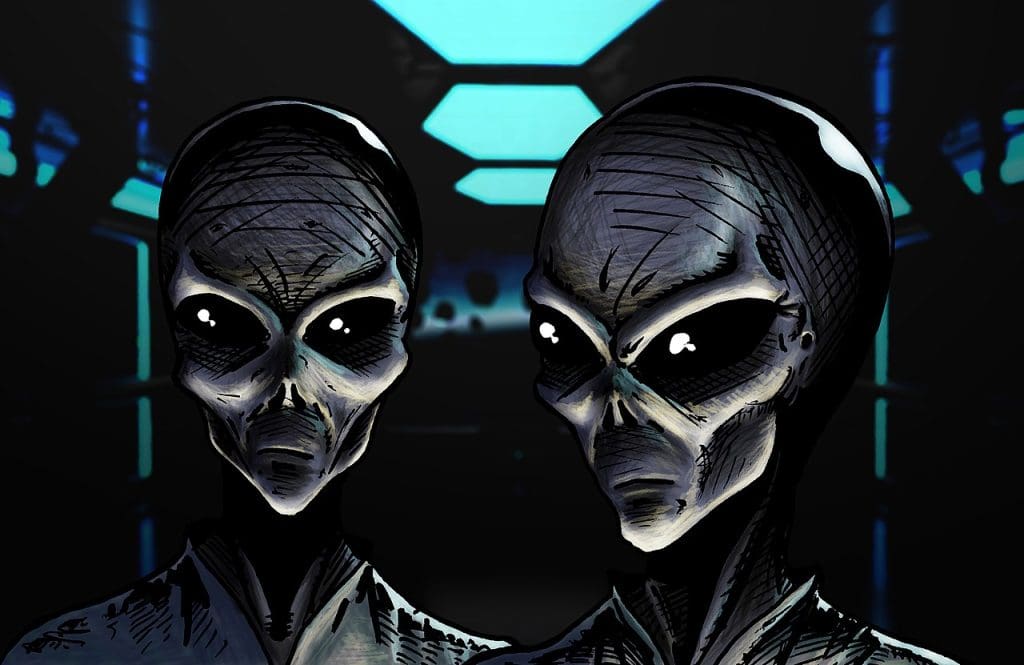 Grey Aliens Drawing
